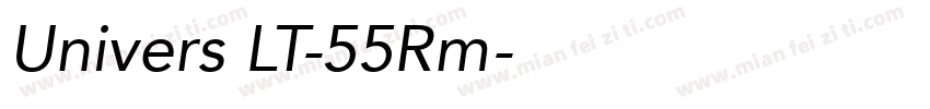 Univers LT-55Rm字体转换